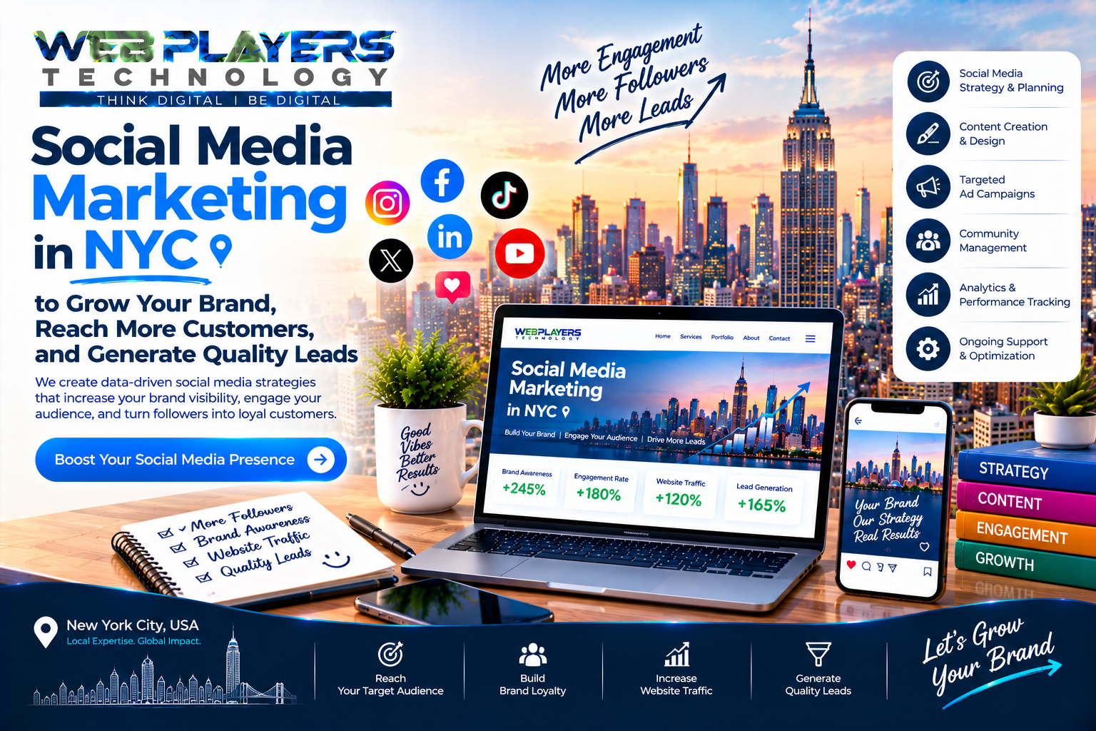Social Media Marketing in NYC to Grow Your Brand, Reach More Customers, and Generate Quality Leads